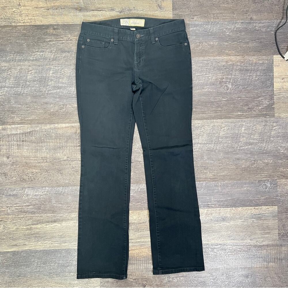 Loft black slim boot cut jeans size 4 B51